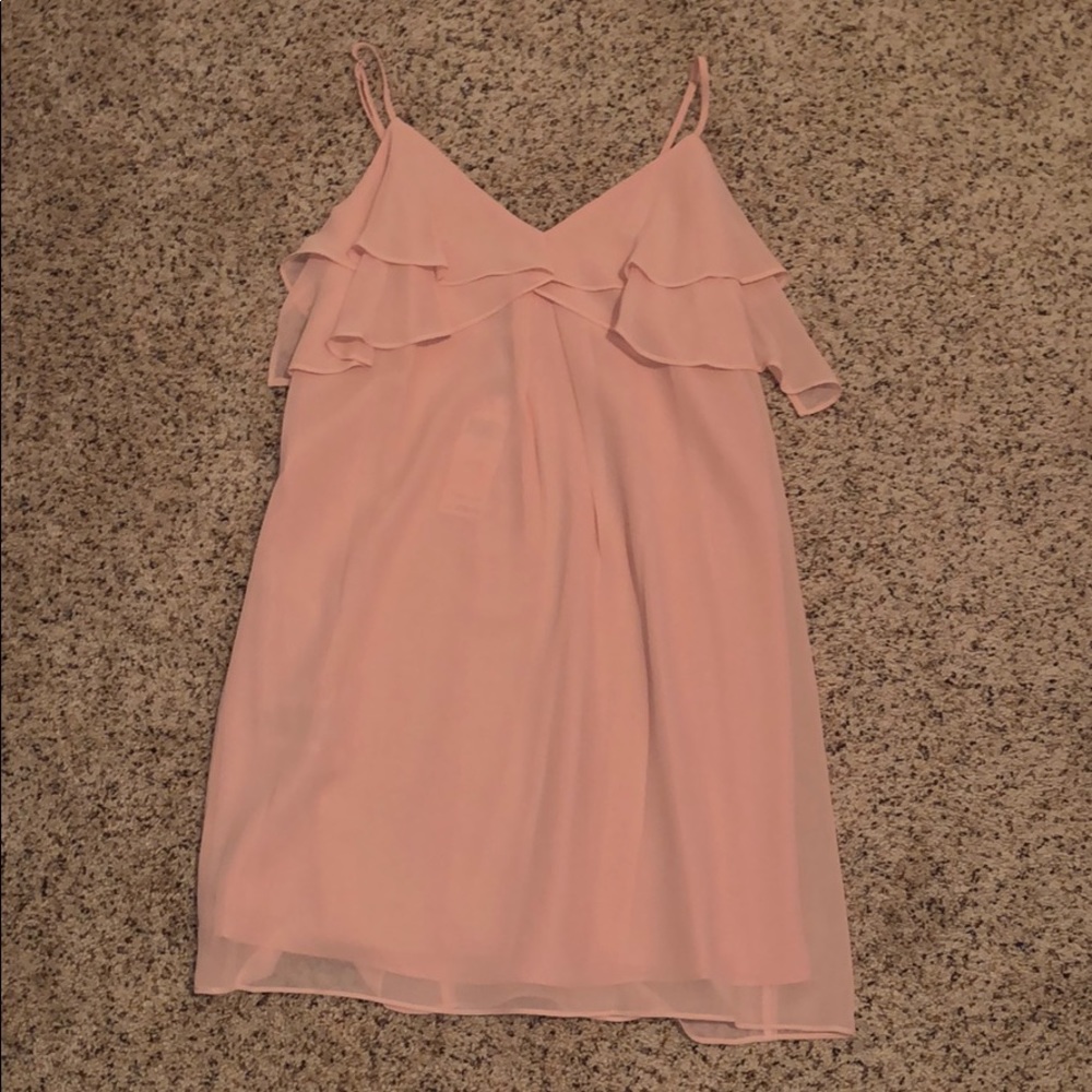 NWT BCBGeneration baby pink ruffle cami dress